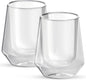 Elle Decor Double Wall Insulated Glasses, 2-Piece 8 oz Clear Borosilicate Glass by elledecor