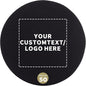 50 Round Foam Bud Coasters Pack, 4 inch - Customizable Text, Logo - PU Foam, Party Favor - Black