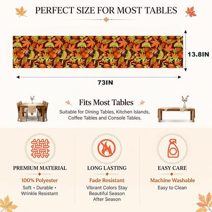 Fall Decor - Autumn Leaves Table Runner | Fall Decorations - Image 3