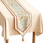 patdrea Designer Idyll Linen Table Runner, Vintage Beige Farmhouse by patdrea