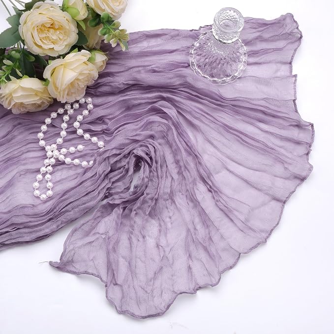 6 Pack Grape Purple Cheesecloth Table Runner 10Ft Gauze Cheese Cloth Table - Image 7