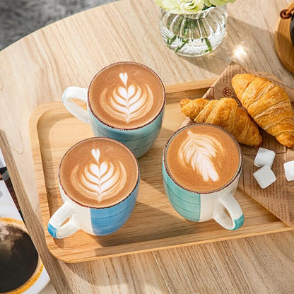 vancasso Bonita 12 Oz Coffee Mugs Set of 6, Ceramic Coffee Cups - Image 6