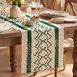 Artoid Mode Forest Green Stripe Diamond Woven Table Runner 12x72 Inch | Holiday by ArtoidMode