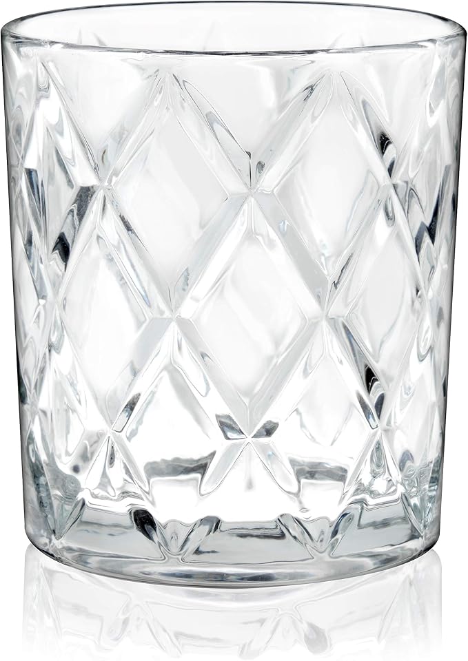 True Diamond Crystal Scotch Bourbon Whiskey Glasses, Old Fashioned Glasses - Image 6