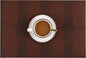 Faux Leather Hardboard Placemats, Set of 6 PU Table Mats, Easy to Clean, Heat & Stain Resistant for Office Conference Table, Dining Home Decor, Brown