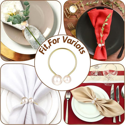 Set of 80 Pearl Napkin Rings - Image 7