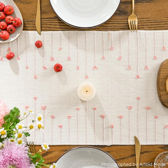 Artoid Mode Pink Boho Table Runner - Image 7