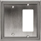 Henne Bery Sunken Pearls Heavy Duty Decorative Wall Plate Switch Plate Outlet Cover (Blank/Decorator, Heirloom Silver)