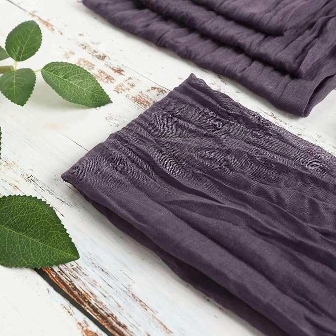 Efavormart 5 Pack 24"x19" Purple Matte Gauze Cheesecloth Napkins, Regal Cotton - Image 6