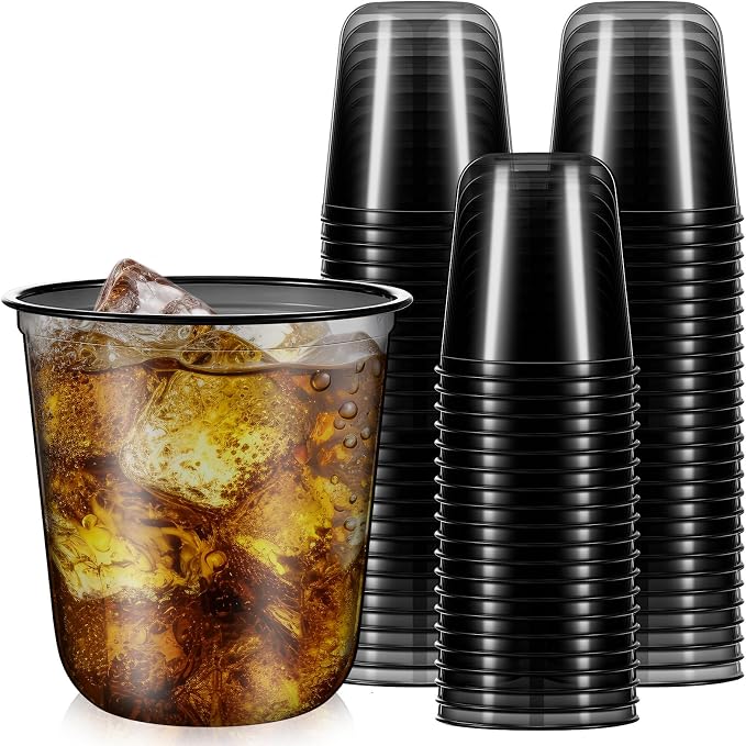 Ziliny 50pcs Disposable Stemless Glasses 12oz Crystal Plastic Wine Glasses by Ziliny