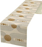 YCness Boho Table Runner Mid Century Modern Style Abstract Geometrical Gold by YCness