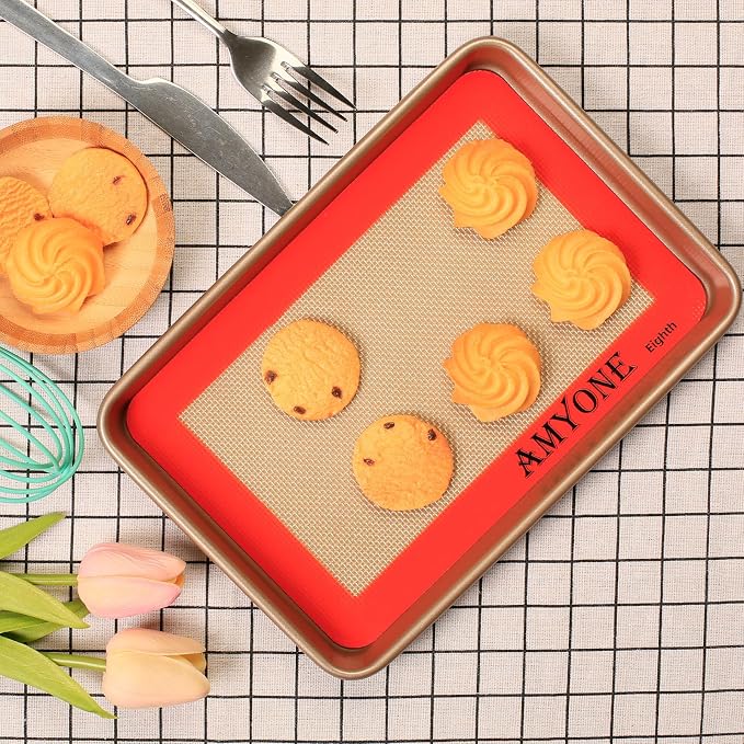 AMYONE 1/8 Sheet Silicone Baking Mats - Image 4
