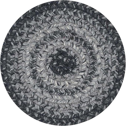 Homespice Flint Hill Jute Braided Kitchen Trivets for Hot Dishes, Warm Primitive Decor, Set of 6, Grey 8" Round Heat Resistant Mat - Rich Colors, Easy to Clean, Durable and Protects Furniture