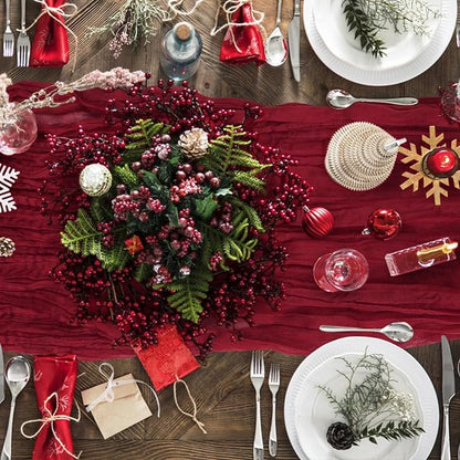 2 Pack Cheesecloth Table Runner 10Ft Christmas Gauze Boho Table Runners - Image 5