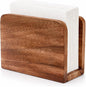 Mango Wood Burning Finish Napkin Holder, 5.5"x2.5"x4" | Upright Paper Napkin by KCKULLICRAFT
