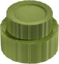 U-QE 100PCS Olive Green Plastic Plates - Plastic Green Plates Disposable Heavy Duty - Olive Disposable Plates for Party Including 50PCS 10'' Dinner & 50PCS 7.5'' Dessert Plate