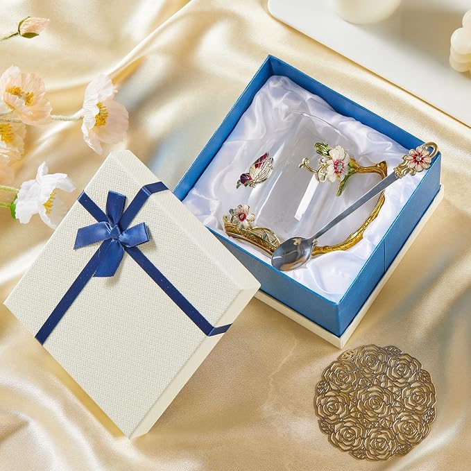 Flower Tea Cup, Gift Box for Her Mom Wife Grandma Girls Friends Valentines - Image 3