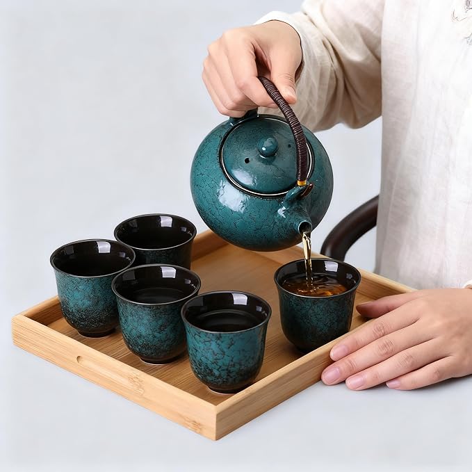 KEYDUACU Japanese Porcelain Gongfu Tea Set, Chinese Asian Style - Image 8