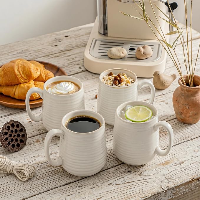 Coffee Mugs, 15 Ounce Coffee Cups Set of 6, Ceramic Tea Cups - Image 7