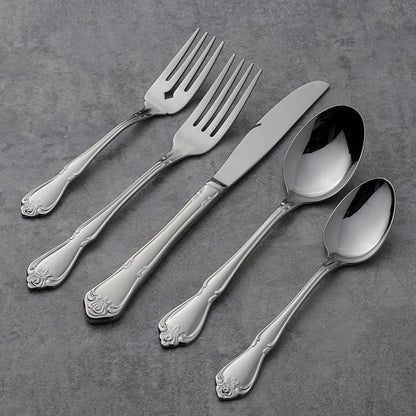 Oneida Silverware Set, True Rose 20-Piece Everyday Flatware Set, Service - Image 4