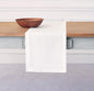 Solino Home Cotton Linen Dining Table Runner White Hemstitch, 14 x 144 in | by SolinoHome