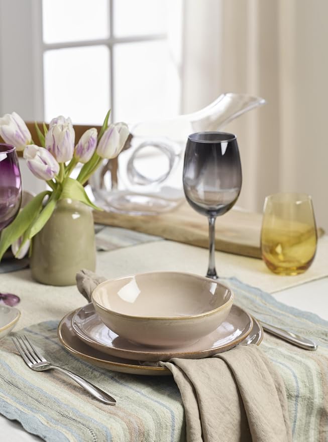 Oneida Organic Shades Clay Stoneware 12-Piece Dinnerware Set - Image 10