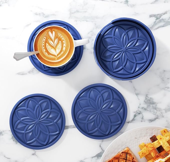 HFHOME Silicone Coasters Set - Image 4