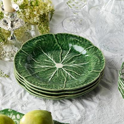 Le Jardin Green Cabbage Plates 3D SALAD/DESSERT PLATES, SET OF FOUR - Image 5
