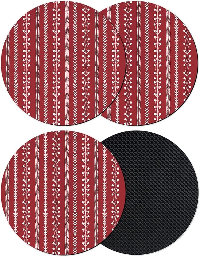 Traditional Minimalist Coasters Set of 4, Absorbent Coasters by Unknown