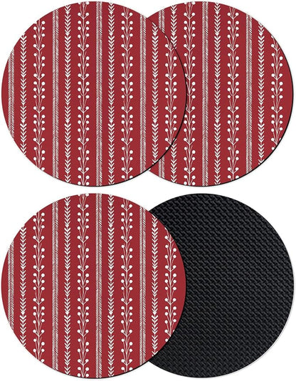 Traditional Minimalist Coasters Set of 4, Absorbent Coasters by Unknown