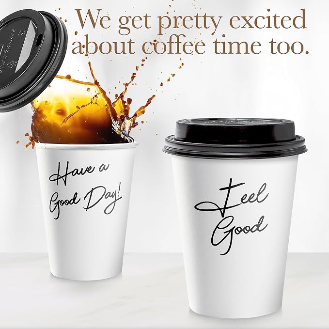 Disposable Coffee Cups with Lids 12 oz - Image 4