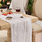 12 Pack White Cheesecloth Table Runner Boho Gauze Wedding Decor | 120 Inch by Playieer