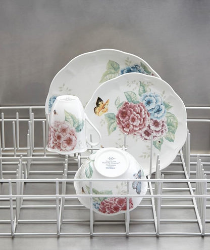 Lenox Butterfly Meadow Hydrangea Porcelain 12-Piece Dinnerware Set - Image 4