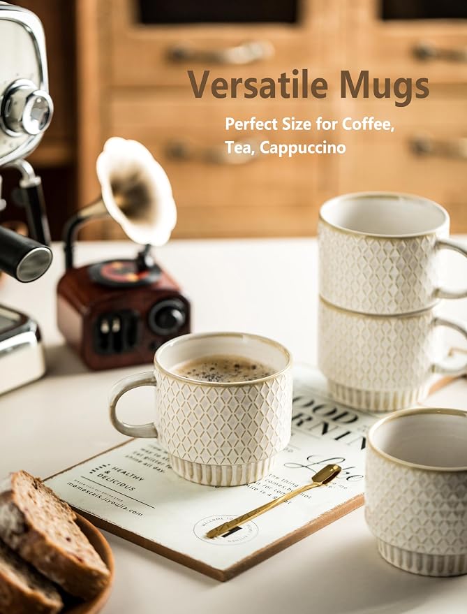 Gomakren Coffee Mugs Set of 4 Ceramic Coffee Cup - Image 7