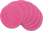 SHACOS Round Braided Placemats Set of 6 Cotton Round Place Mats 15 inch Washable Table Mats for Holiday Party (Hot Pink, 6)