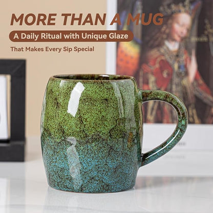 Handmade 22oz Ceramic Coffee Mug, Ergonomic Large Handle, Ideal Gift - Image 9