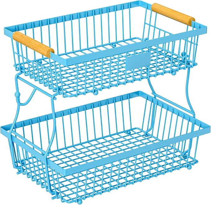 2 Tier Fruit Basket for Kitchen Counter by Unknown