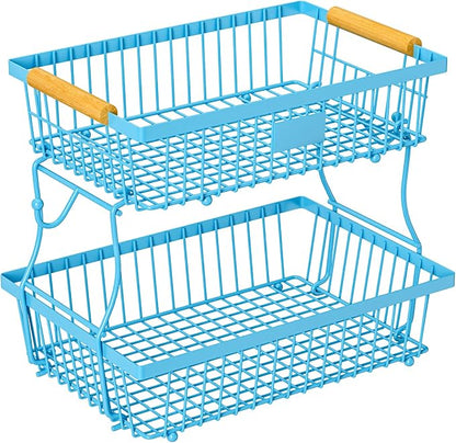2 Tier Fruit Basket for Kitchen Counter by Unknown