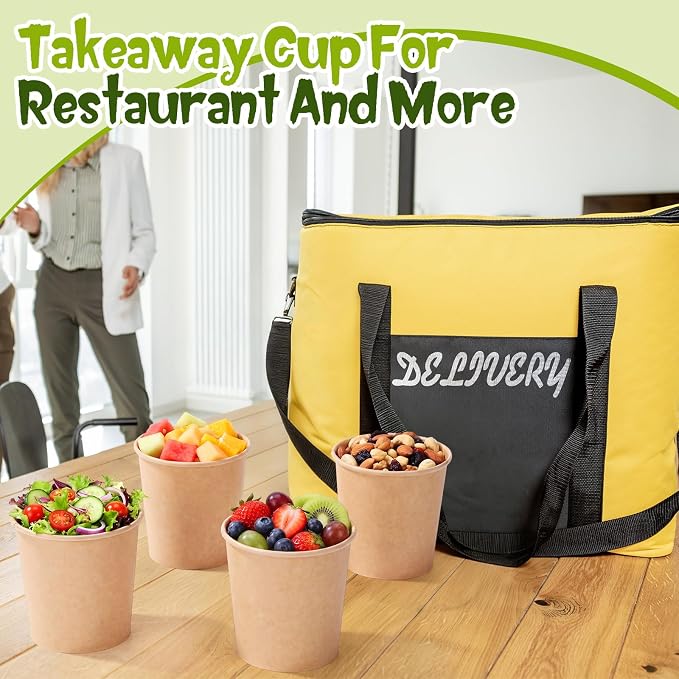 Fulmoon 100 Pack Paper Soup Containers - Image 6