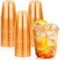 KesaPlan 100Pcs 12oz Orange Plastic Party Cup, Disposable Wine Cocktail Cup | by KesaPlan