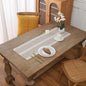 Gernaice Boho Table Runner, Rustic Cotton Linen Farmhouse Table Runners by Gernaice