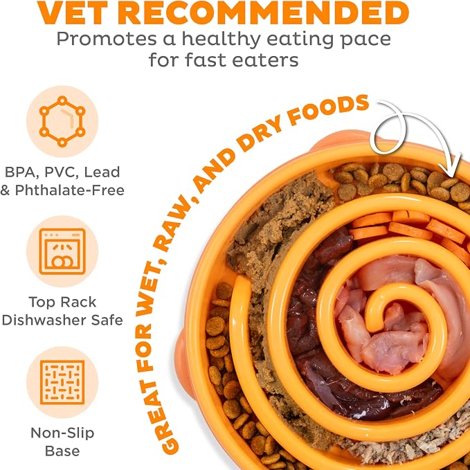 Outward Hound Fun Feeder Slo Bowl – Large 4‑Cup Capacity, Slow Feeding - Image 3