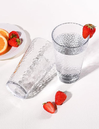 Amyoole Drinking Glasses Set of 8, 16oz Clear Highball Water Glasses | - Image 8