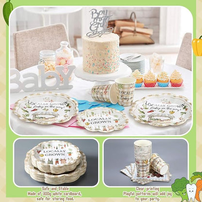250 Pcs Locally Grown Babyshower Disposable Paper Plates and Napkins | - Image 7