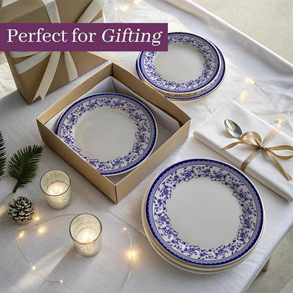 Royal 12-Piece Porcelain Dinnerware Set - Image 9