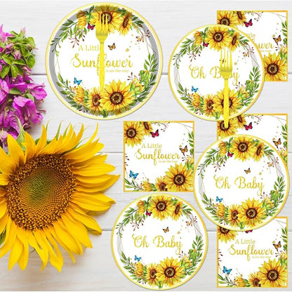 Rakuto Sunflower Baby Shower Decorations Supplies, A little Sunflower is on the - Image 6