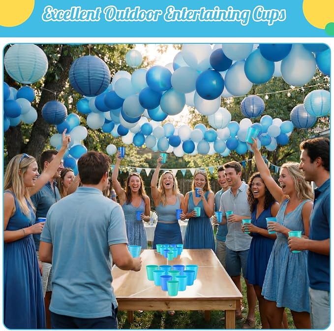 Eccliy 36 Pcs Kids Cups Bulk, 8 oz Plastic Toddler Drinking Cups Unbreakable - Image 5