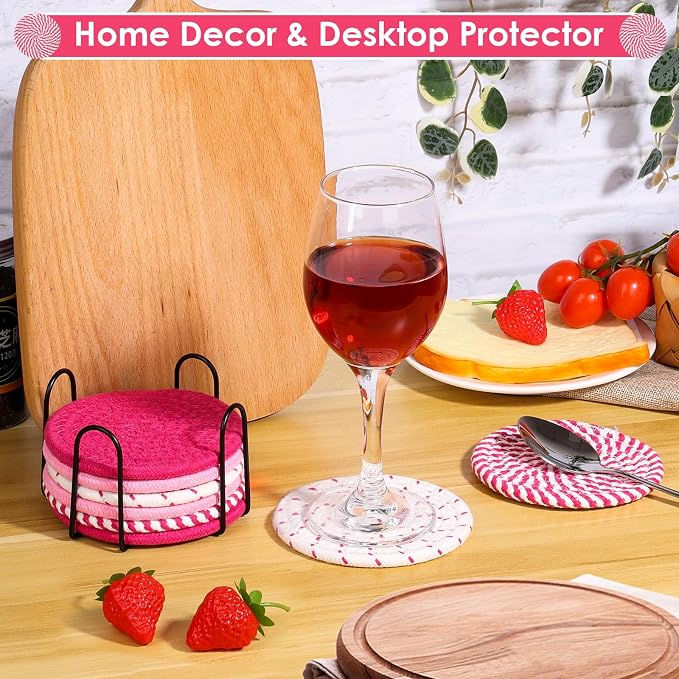 8 Pack Coasters for Drinks Absorbent - Image 3