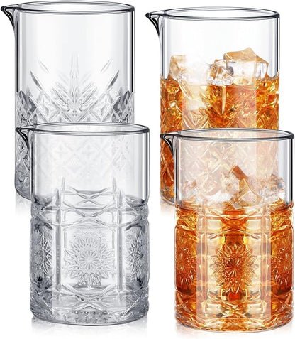 Inbagi 4 Pcs Cocktail Mixing Glass 23.67 oz Cocktail Shakers Stirring Glass by Inbagi