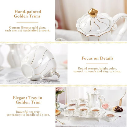 DUJUST 14 pcs Tea Set for 6 - Image 4